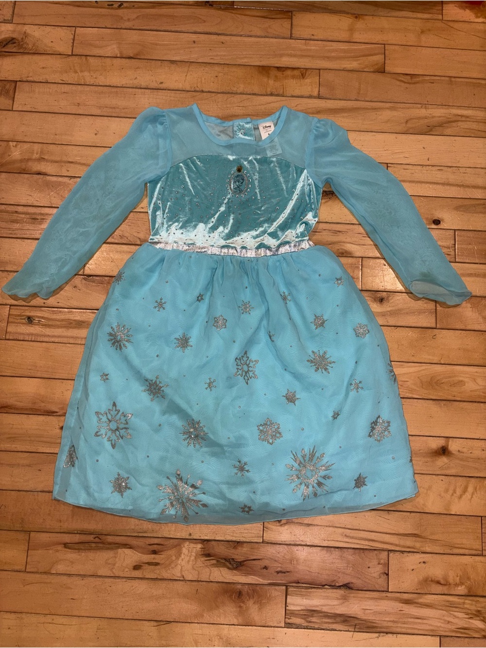 Disney Light Blue Glitter Snowflake Costume Dress